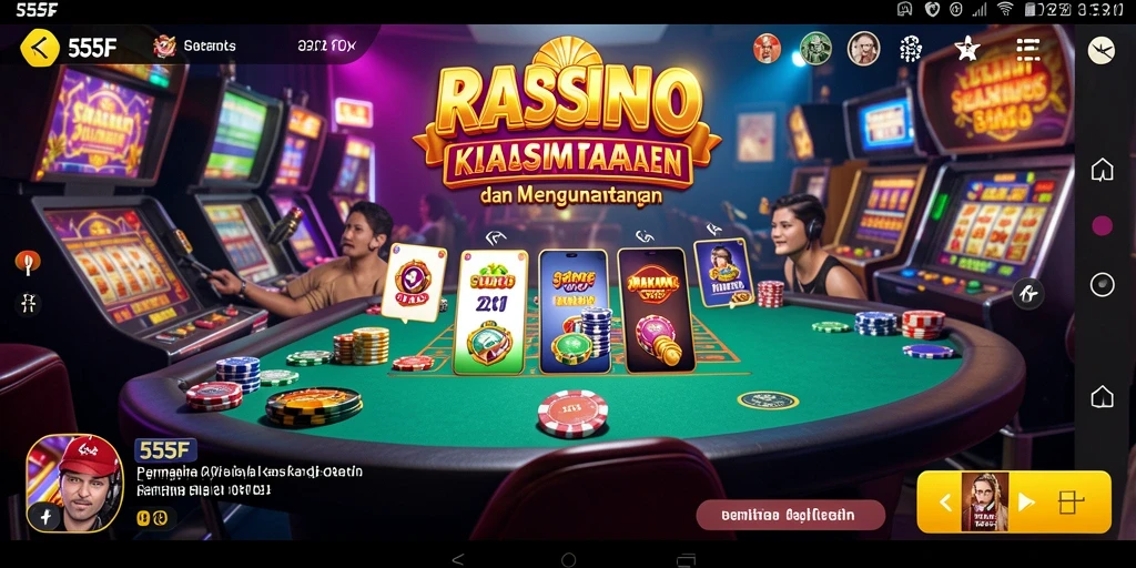 Screenshot gameplay Kasino dari 555F dengan tema yang menarik.