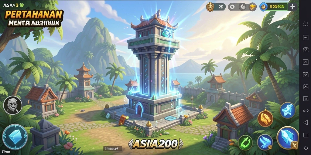 Gameplay menara pertahanan yang seru dan menantang.
