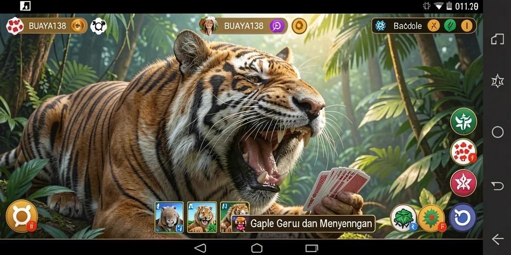 Tampilan gameplay Gaple yang menarik dan seru dalam BUAYA138.