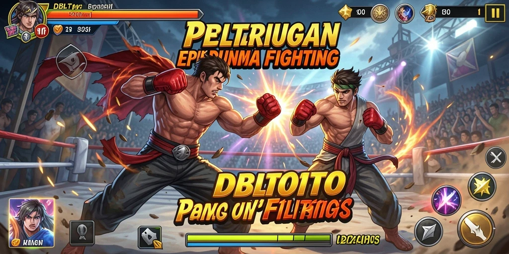Screenshot utama DBLTOTO menunjukkan aksi pertarungan yang mendebarkan.