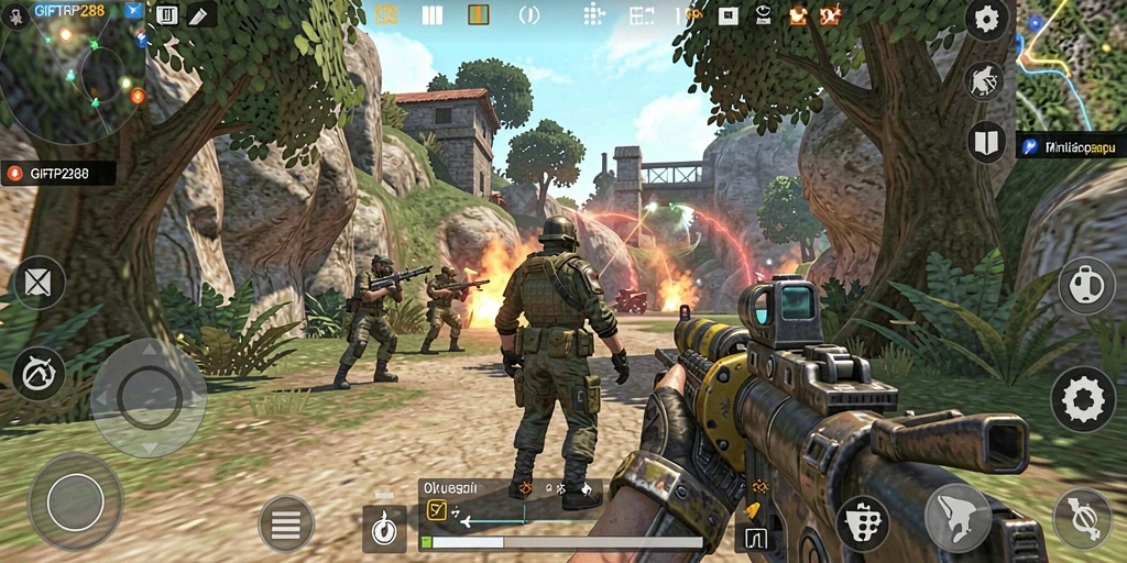 Tampilan gameplay menegangkan dalam GIFTRP288 dengan aksi seru.