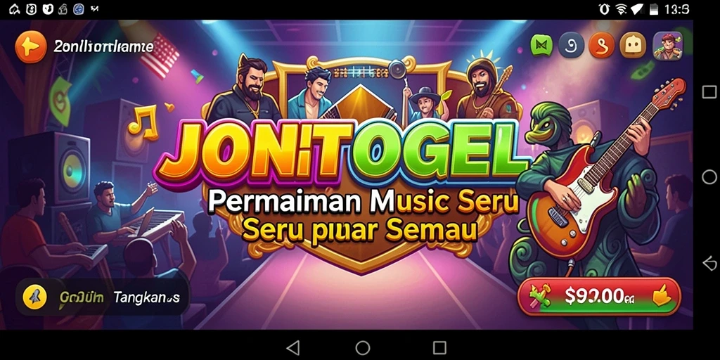 Tampilan gameplay seru dari JONITOGEL yang menampilkan berbagai tantangan musik.