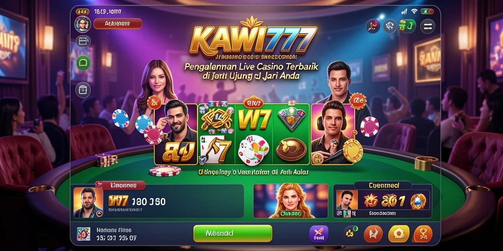 Tampilan antarmuka gameplay Live Casino yang menegangkan.