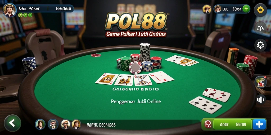 Tampilan gameplay <strong>POL88</strong> yang seru dan interaktif dalam permainan poker.