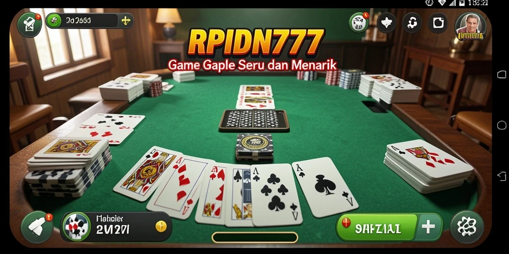 Tampilan gameplay seru dalam <strong>RPIDN777</strong> menampilkan keseruan permainan Gaple.
